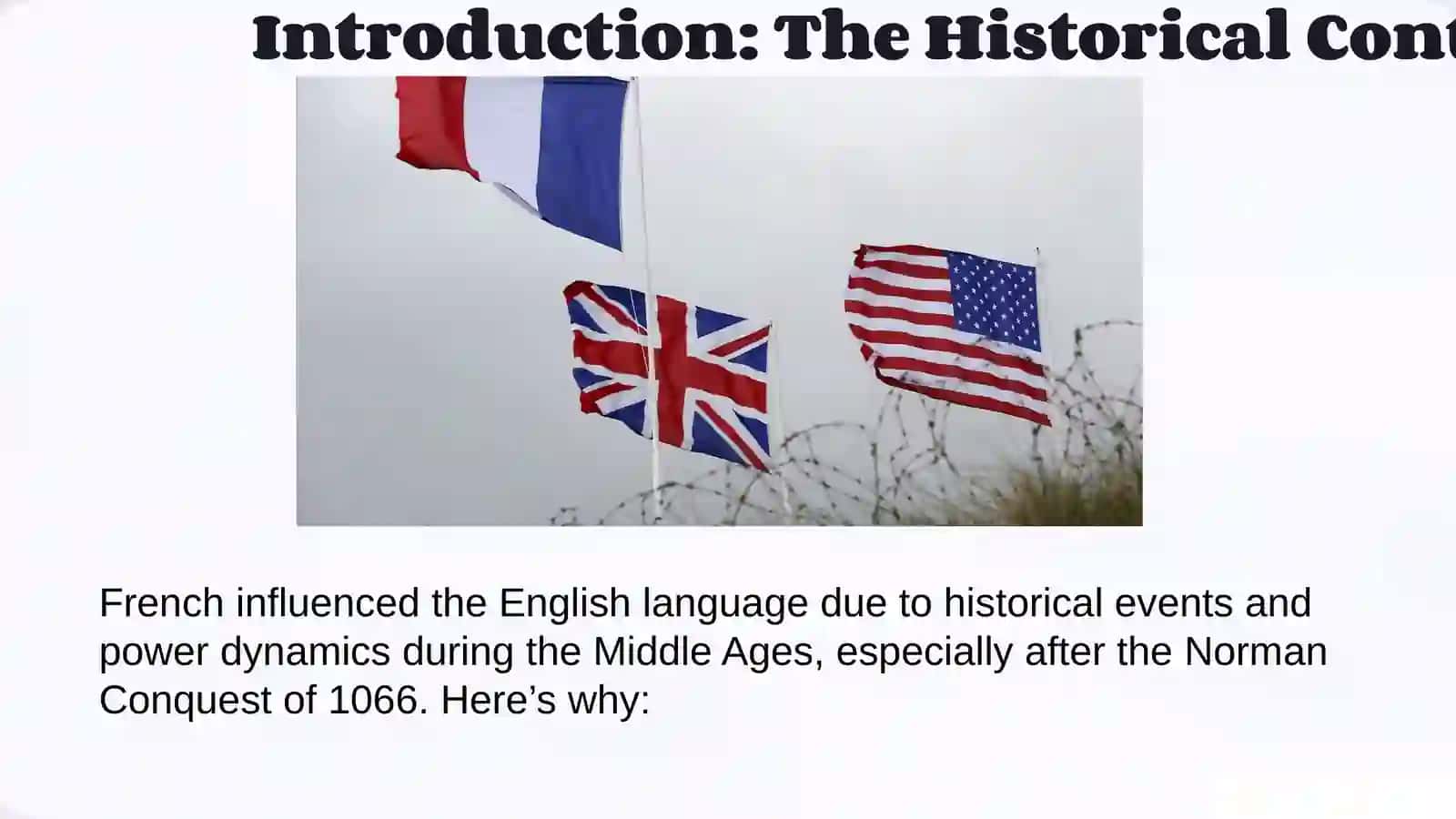 The Foreign French Influence on the Development of the English Language 2