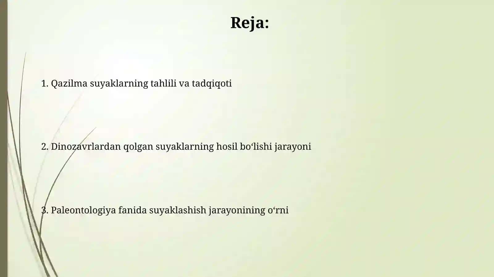 Paleontologiya fanida suyaklashish jarayoni 2