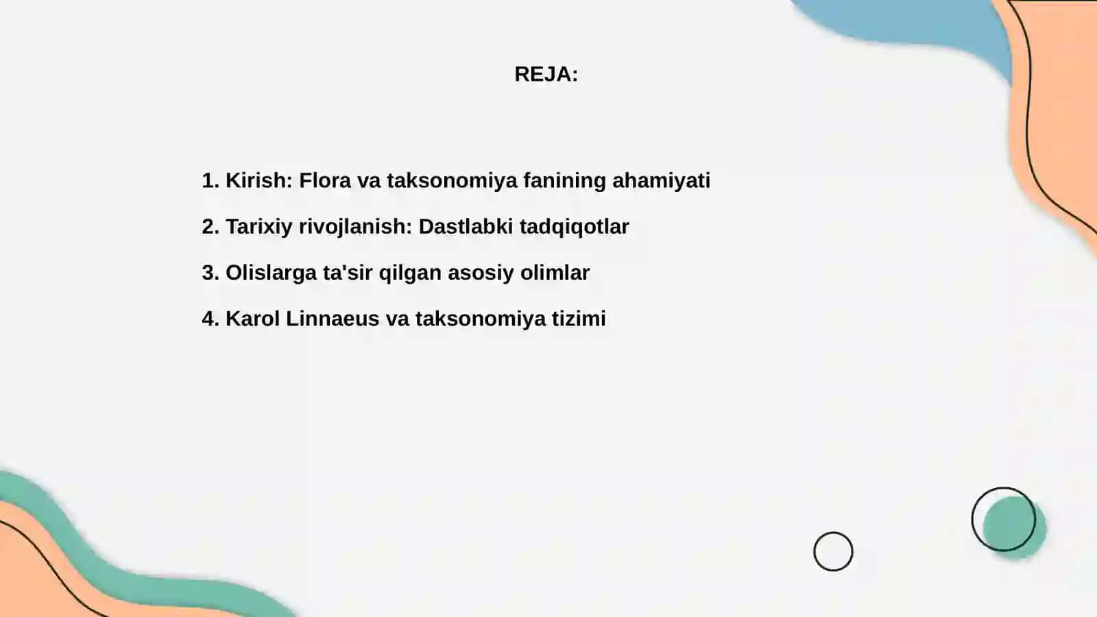 Flora va Taksonomiya Fanining Rivojlanishi 2