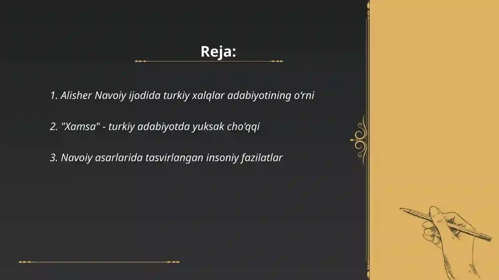 Alisher Navoiy ijodi turkiy xalqlar adabiyotining yuksak cho'qqisi 2