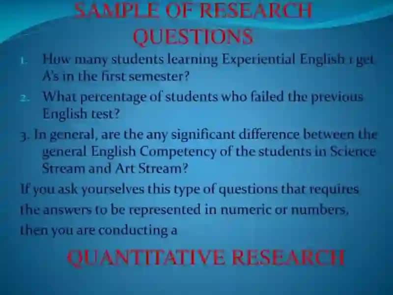 QUANTITATIVE RESEARCH IN EDUCATION 2