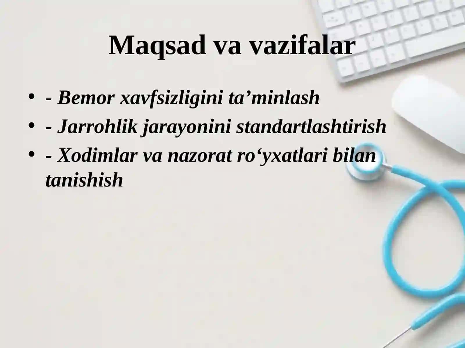 Akramov Begijonning Xirurgik kasalliklar fanidantayyorlagan taqdimoti 2