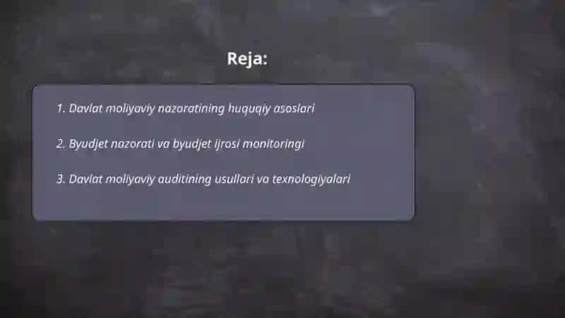 Davlat moliyaviy nazorati va korrupsiyaga qarshi kurash 2