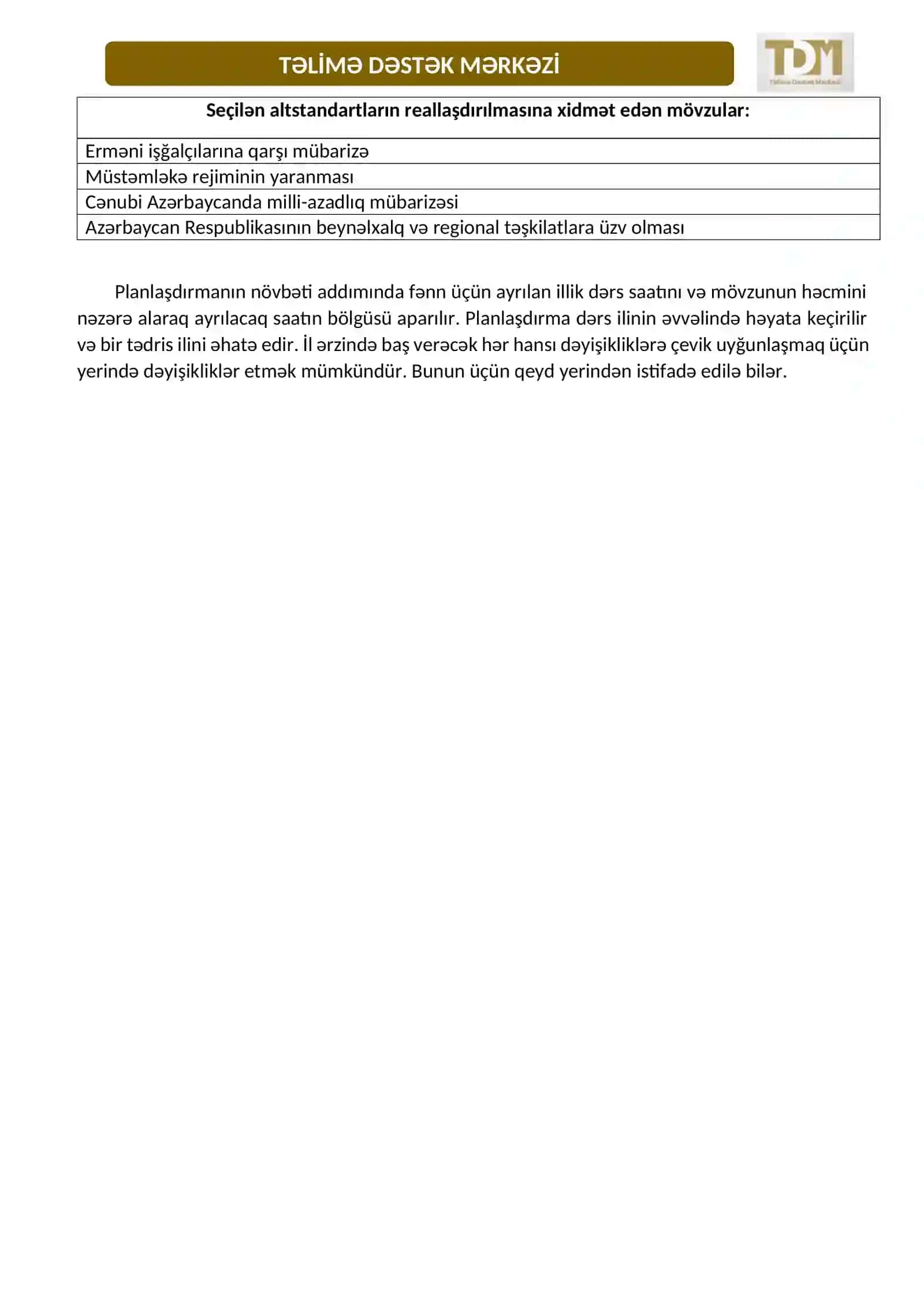 İllik plan üçün təlimat 2