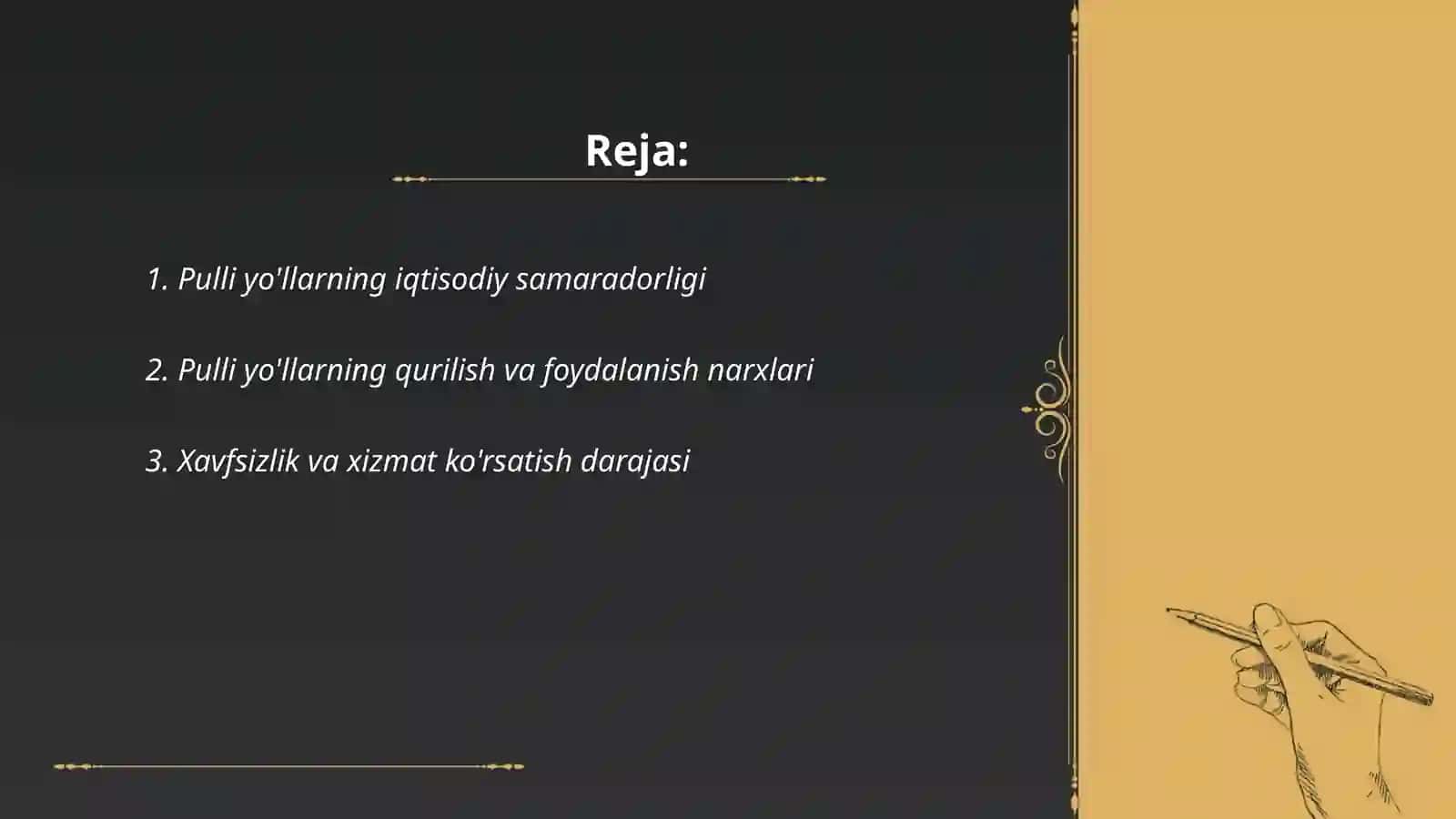 Pulli yo'llarning afzaligi 2