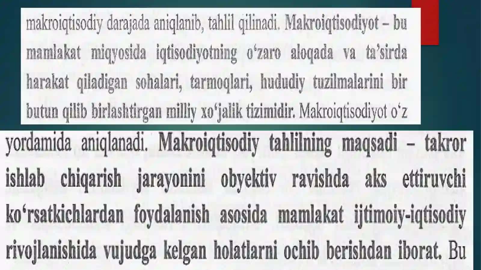 Kengaytirilgan takrorlash 2