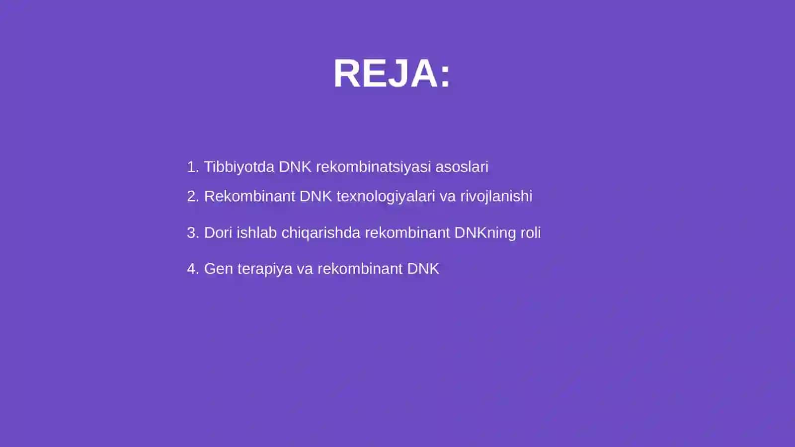 Tibbiyotda DNK rekombinantlarni qóllanilishi 2