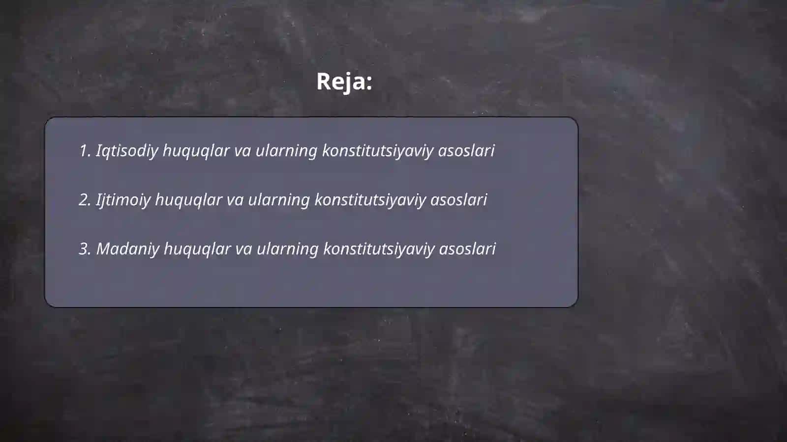 Iqtisodiy, ijtimoiy, madaniy va ekologik huquqlarining konstitutsiyaviy asoslari 2