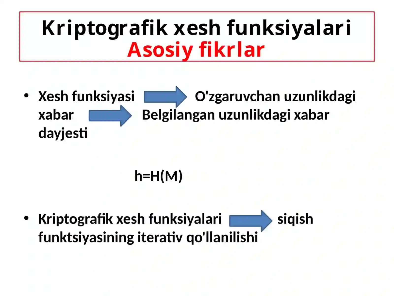 Kriptografik xesh funksiyalari 2