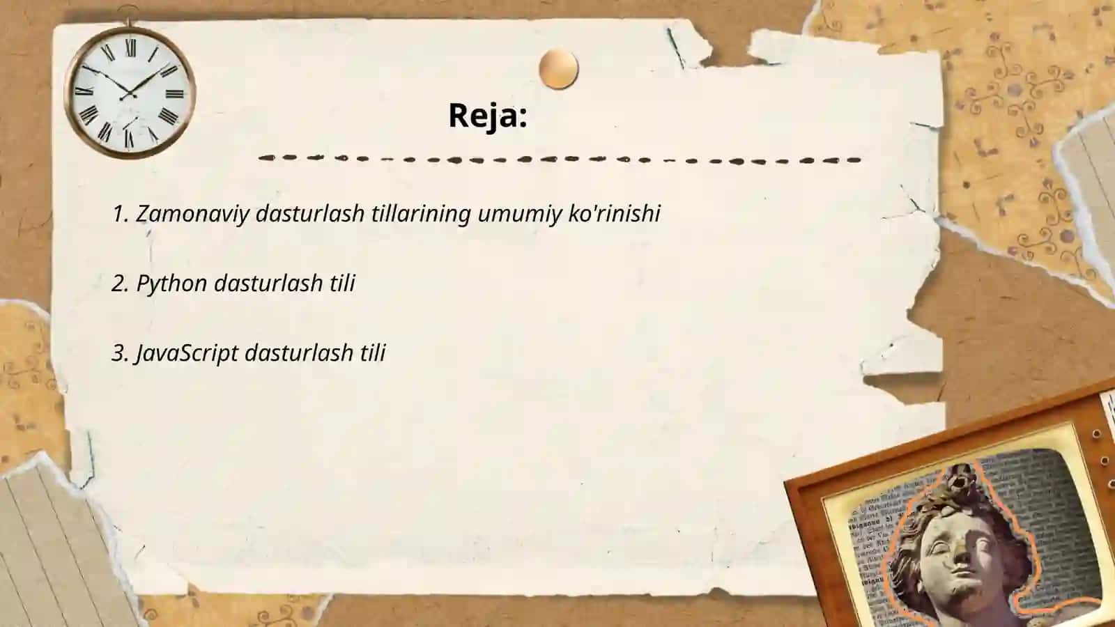 Zamonaviy dasturlash tillari. Dasturlash muhidlari 2