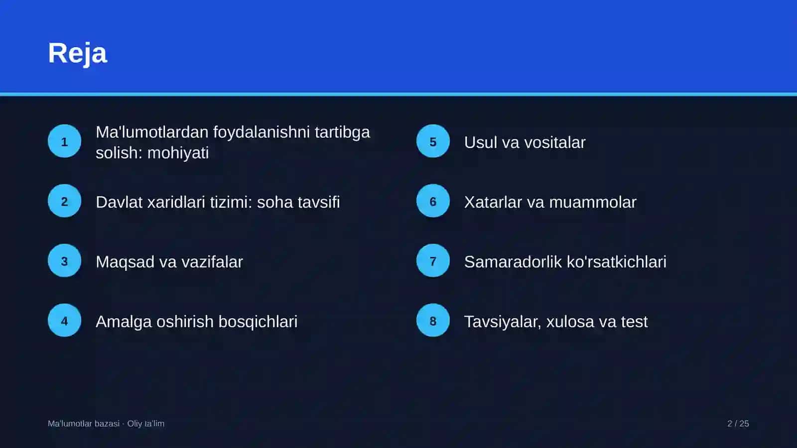 davlat xaridlari tizimida ma'lumotlardan foydalanishni tartibga solish 9865 2