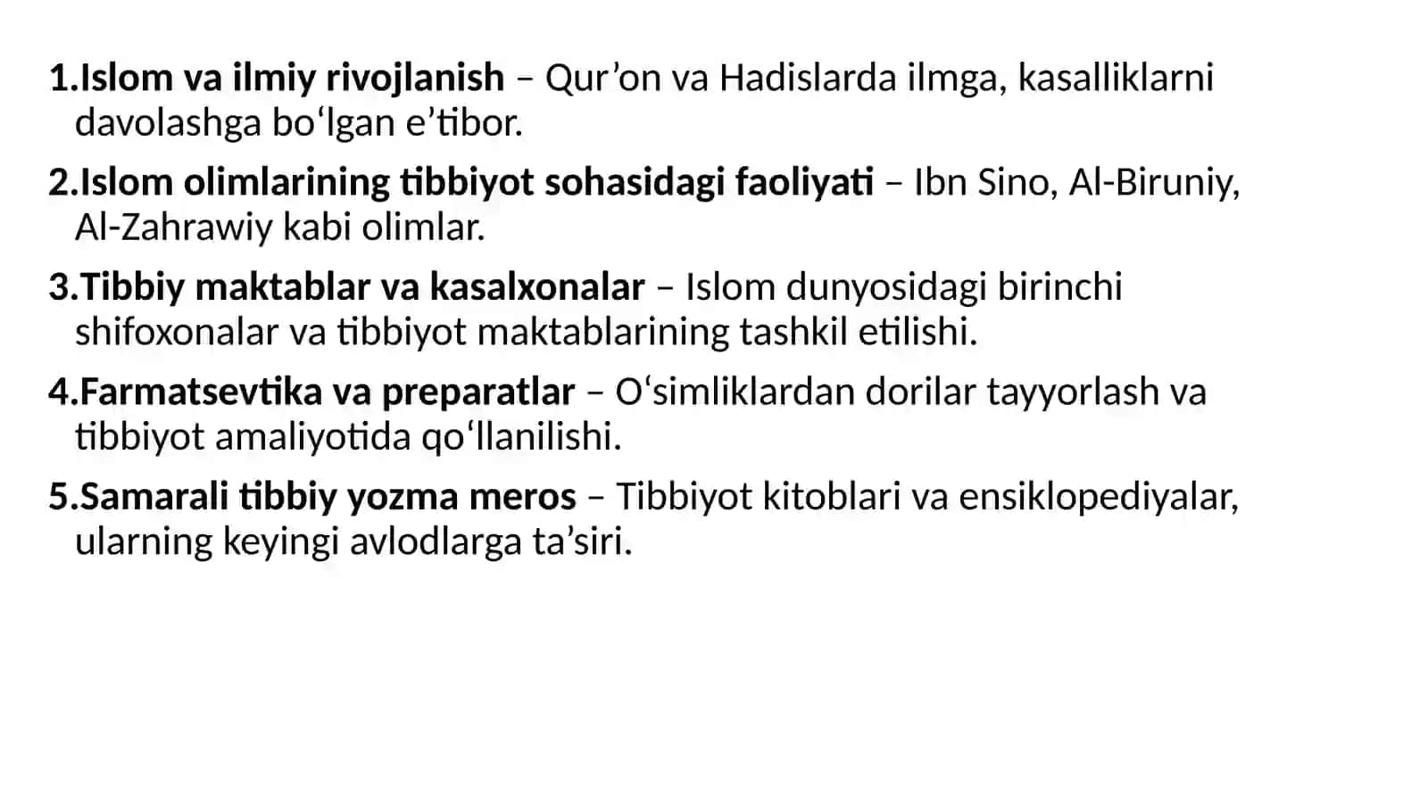 Islomdatibbiyotrivoji.Ar-Roziyvauningtibbiyotilmigaqo'shganhissasi 2