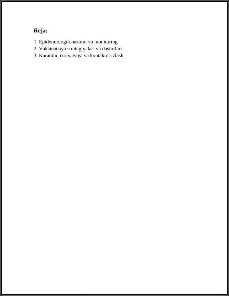 Epidemiologik nazorat va monitoring 2
