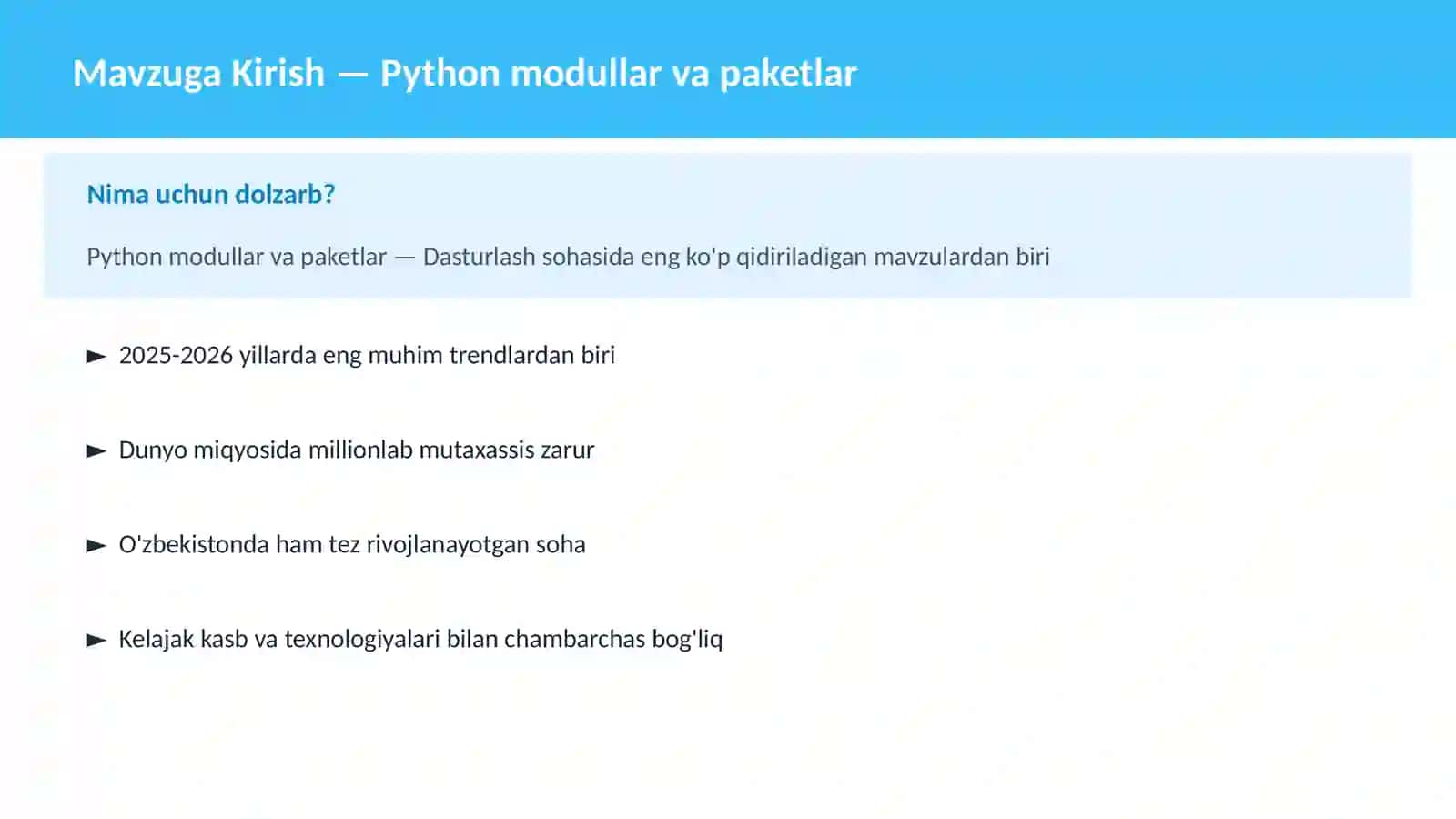 DASTURLASH | PYTHON DASTURLASH 2