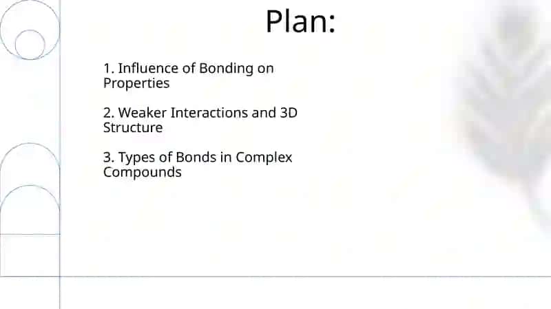 Influence of Bonding on Properties 2