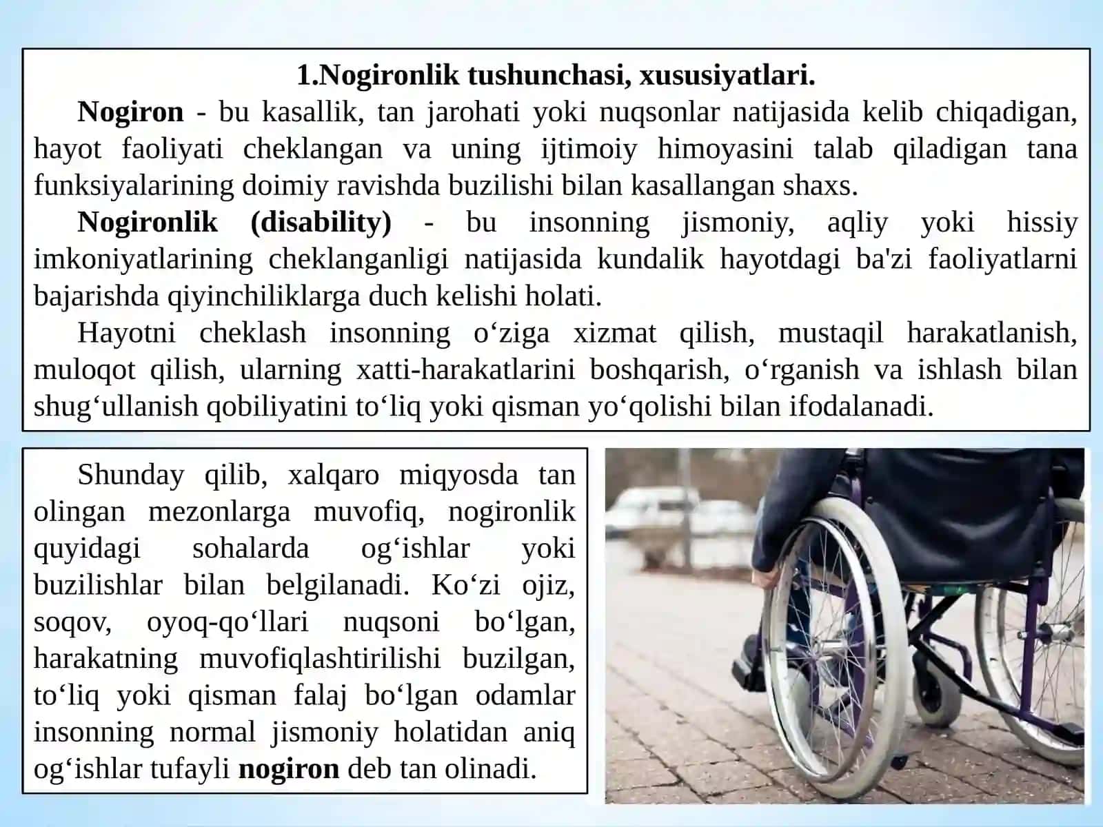 Jismoniy va aqliy nogironlik va ularni tiklash 2