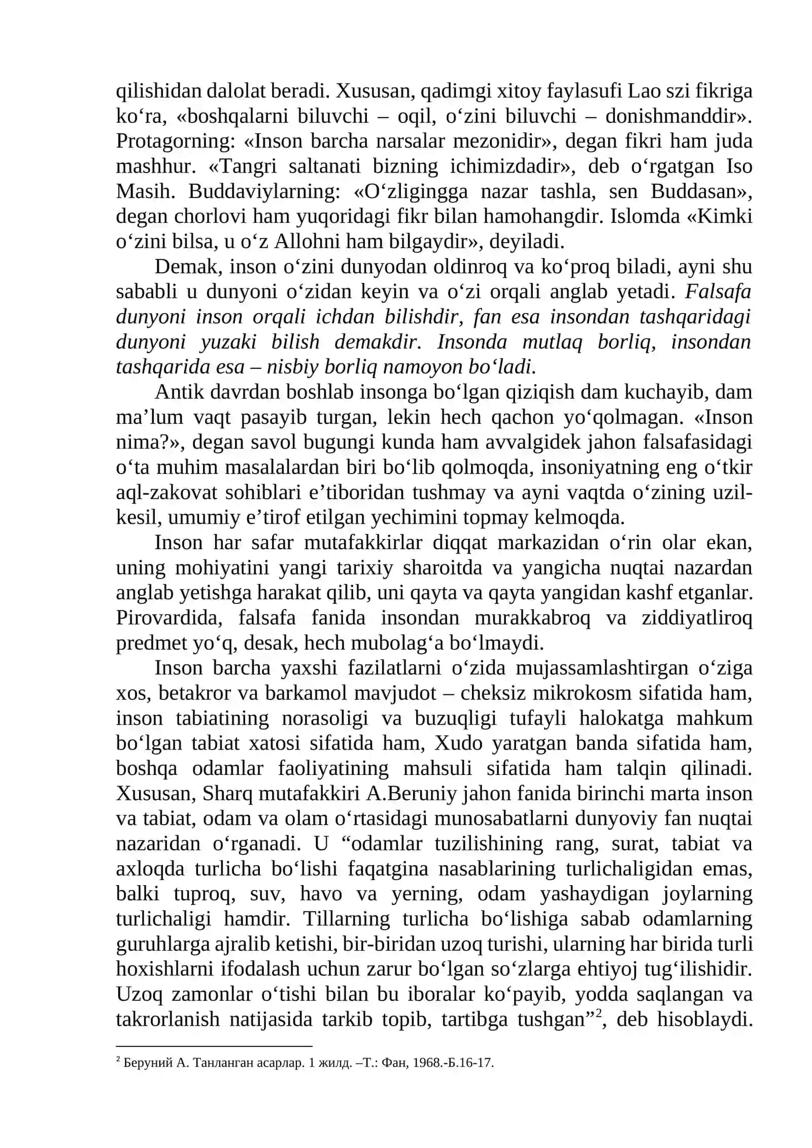 FALSAFIY ANTROPOLOGIYA (INSON FALSAFASI) 2