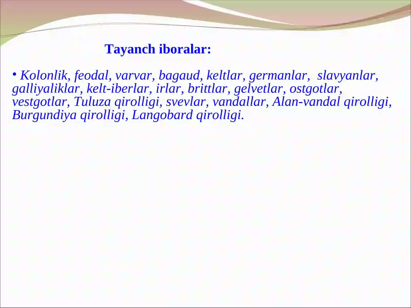 O’rta asrlarga kirish 2