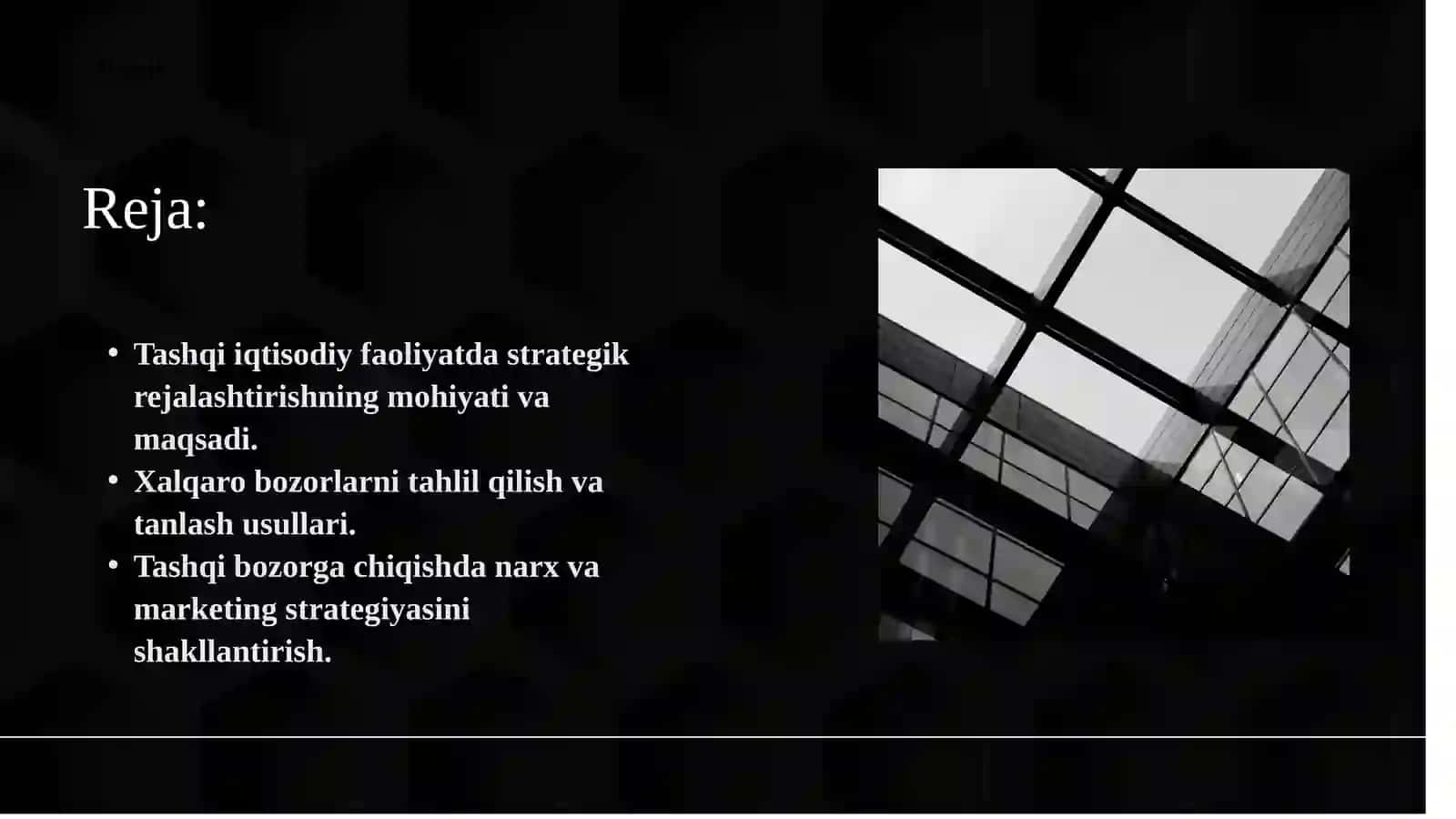 Tashqi iqtisodiy faoliyatni strategik rejalashtirish 2