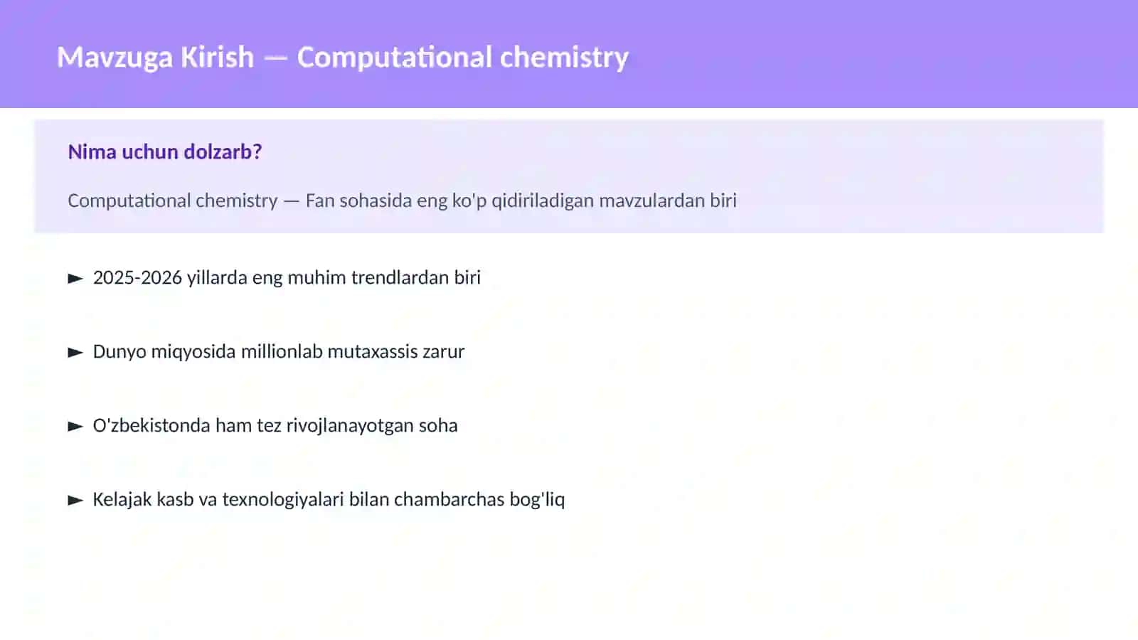 Computational chemistry 2