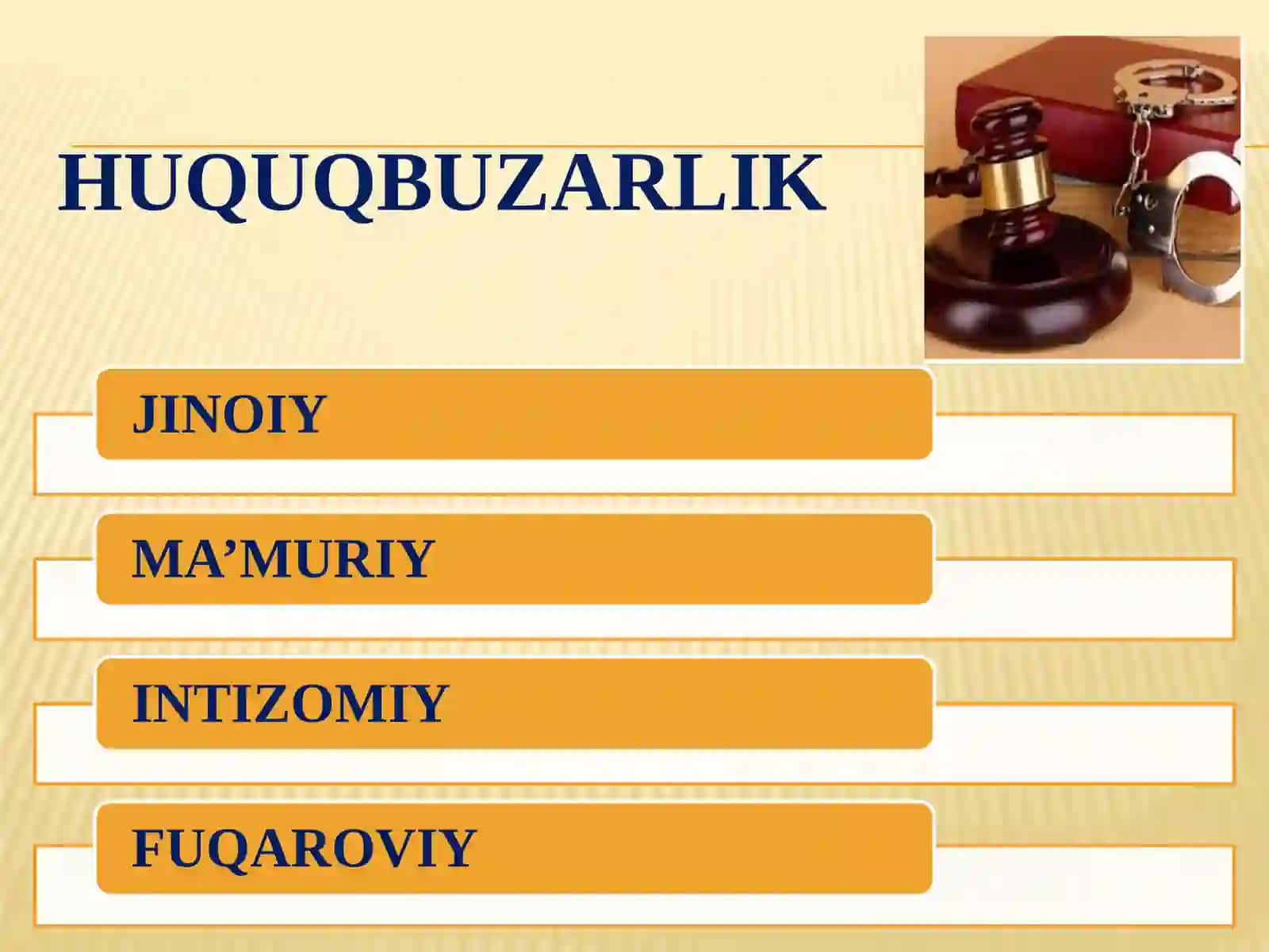 8-sinf Huquq dars ishlanma. Jinoyat qonunchiligida voyaga yetmaganlarning huquq va majburiyatlari 2