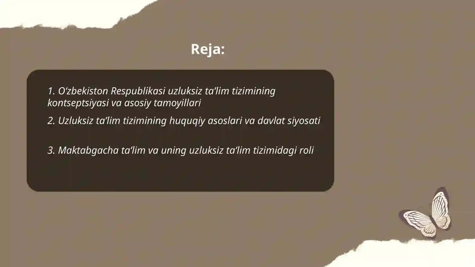 Oʻzbekiston respublikasi uzluksiz taʼlim tizimi va uning turlari 2