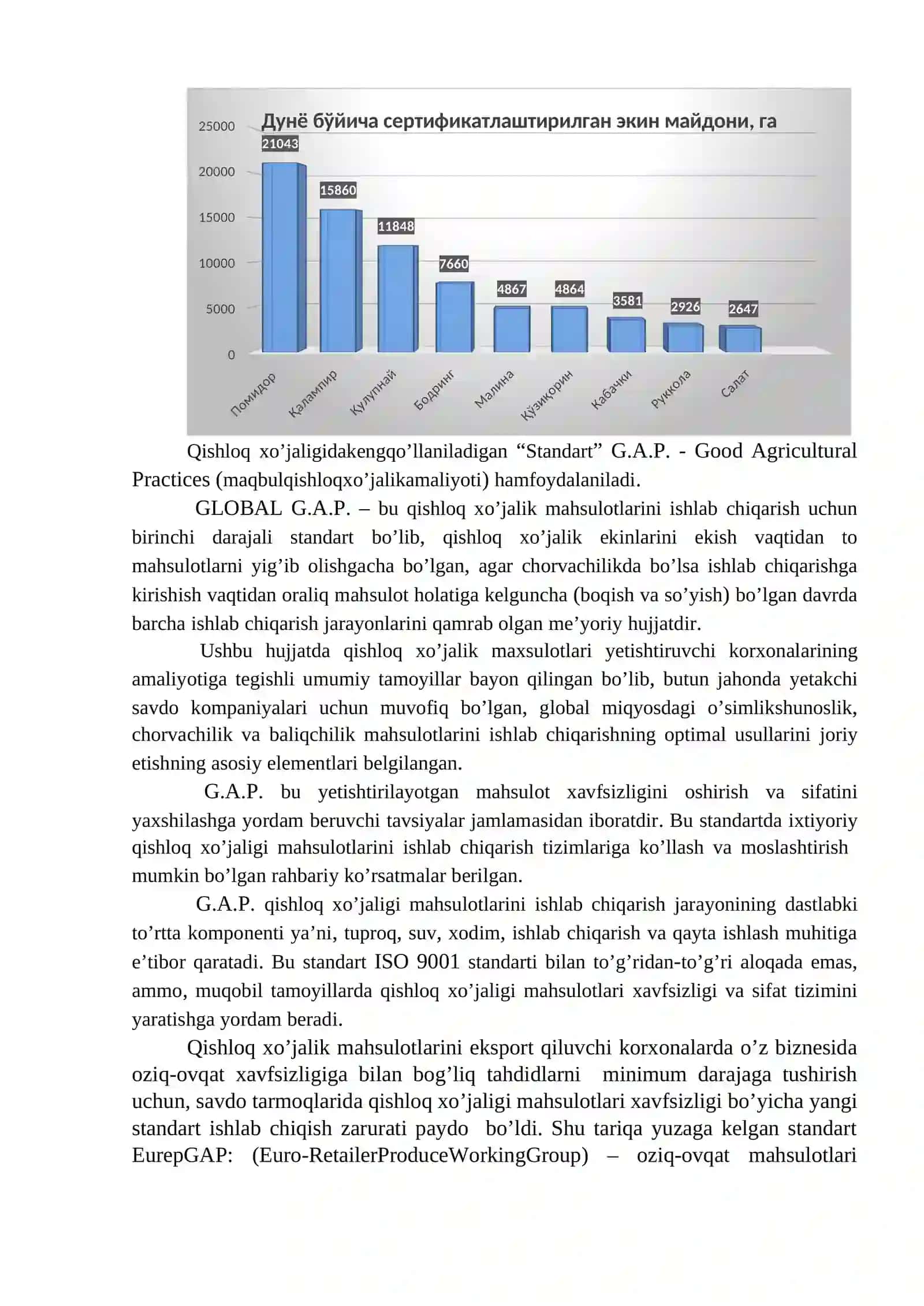 O’zbekistonda GLOBAL GAP standartlarini joriy etishning istiqbollari, HACCP tizimi 2