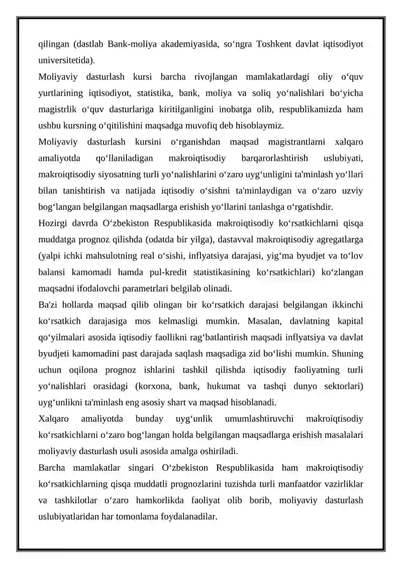 IQTISODIY BARQARORLIKKA ERISHISHNING JAHON TAJRIBASI 2