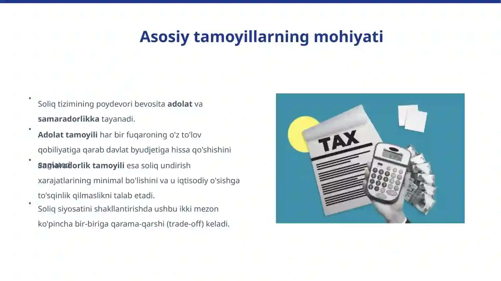 Jismoniy shaxslarni soliqqa tortishning adolat va samaradorlik tamoyillari 2