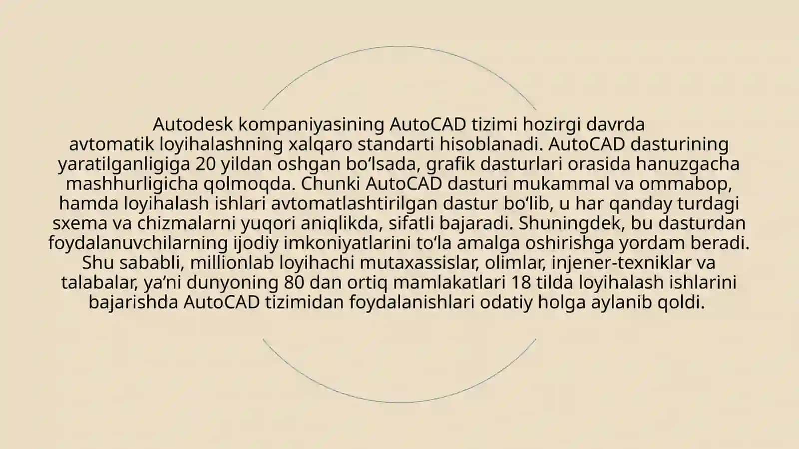 AutoCAD dasturining interfeysi 2