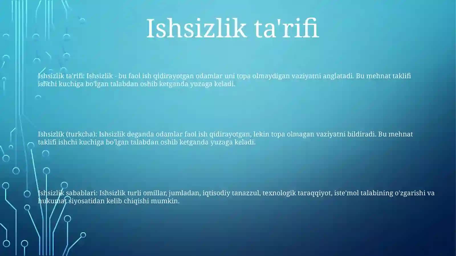 Ishsizlik 2