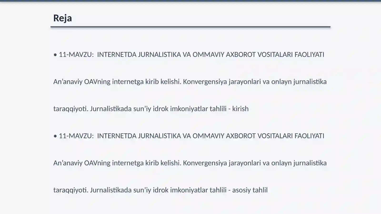 INTERNETDA JURNALISTIKA VA OMMAVIY AXBOROT VOSITALARI FAOLIYATI 2