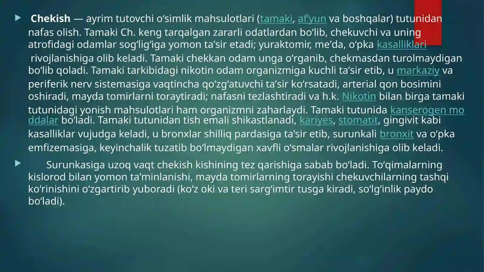 Zararli Odatlar va Salomatlik Kushandasi 2