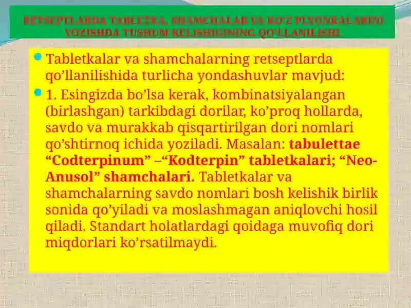 Tabletkalar va Shamchalar 2