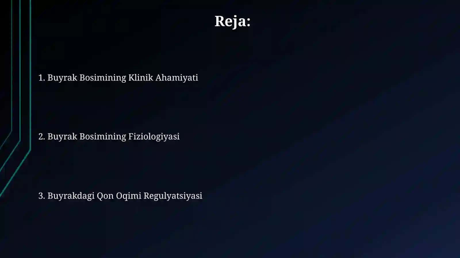 Buyraklar bosimi"fiziologiyasi 2