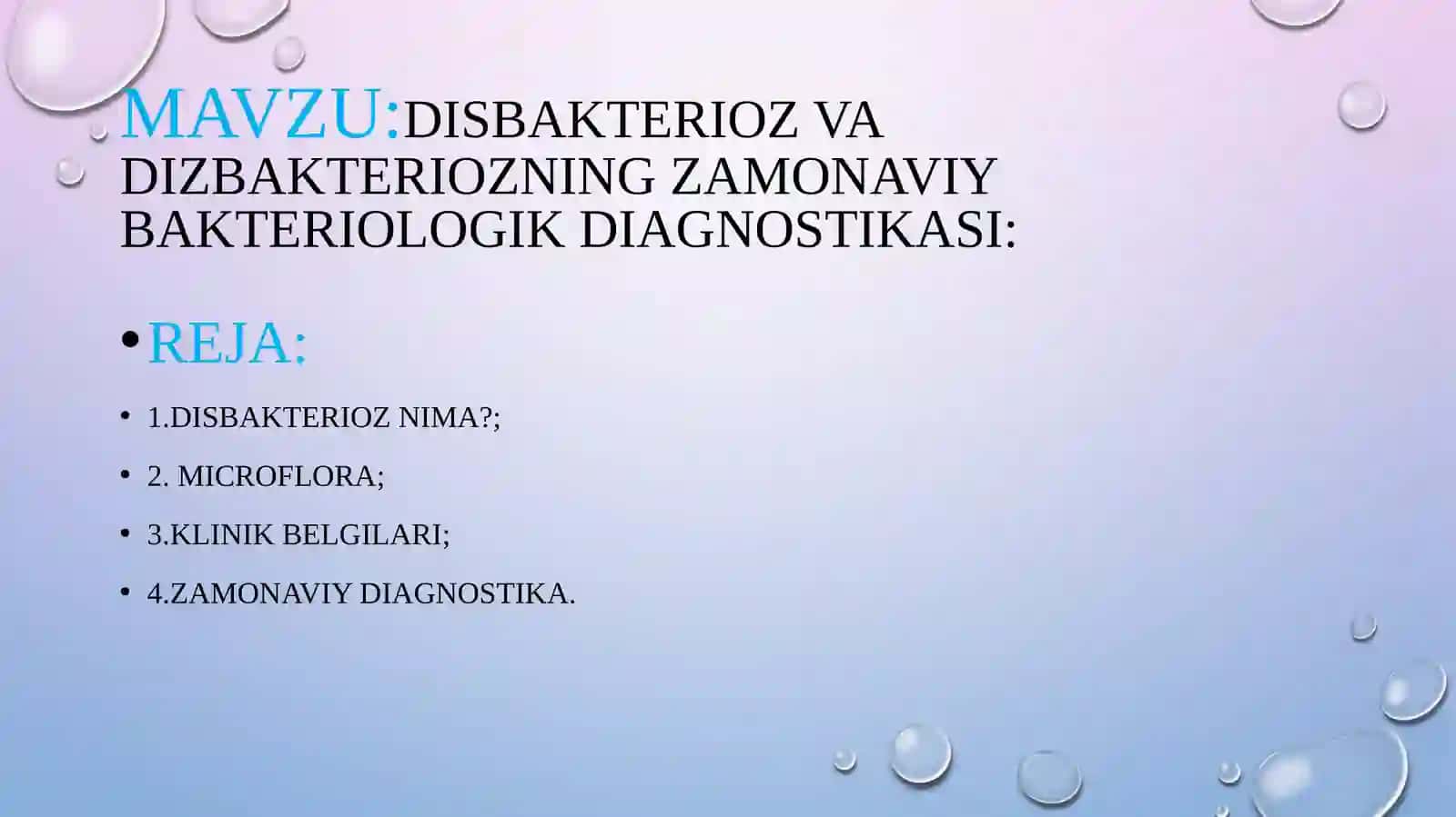 Disbakterioz va dizbakteriozning zamonaviy bakteriologik diagnostikasi 2