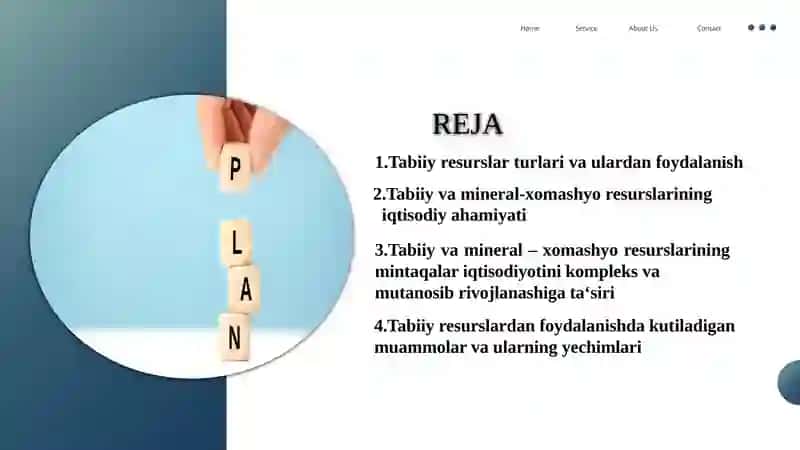Mintaqalar Tabiiy-Resurs Salohiyati va Ularning Hududiy Taraqqiyotda Tutgan Oʻrni 2
