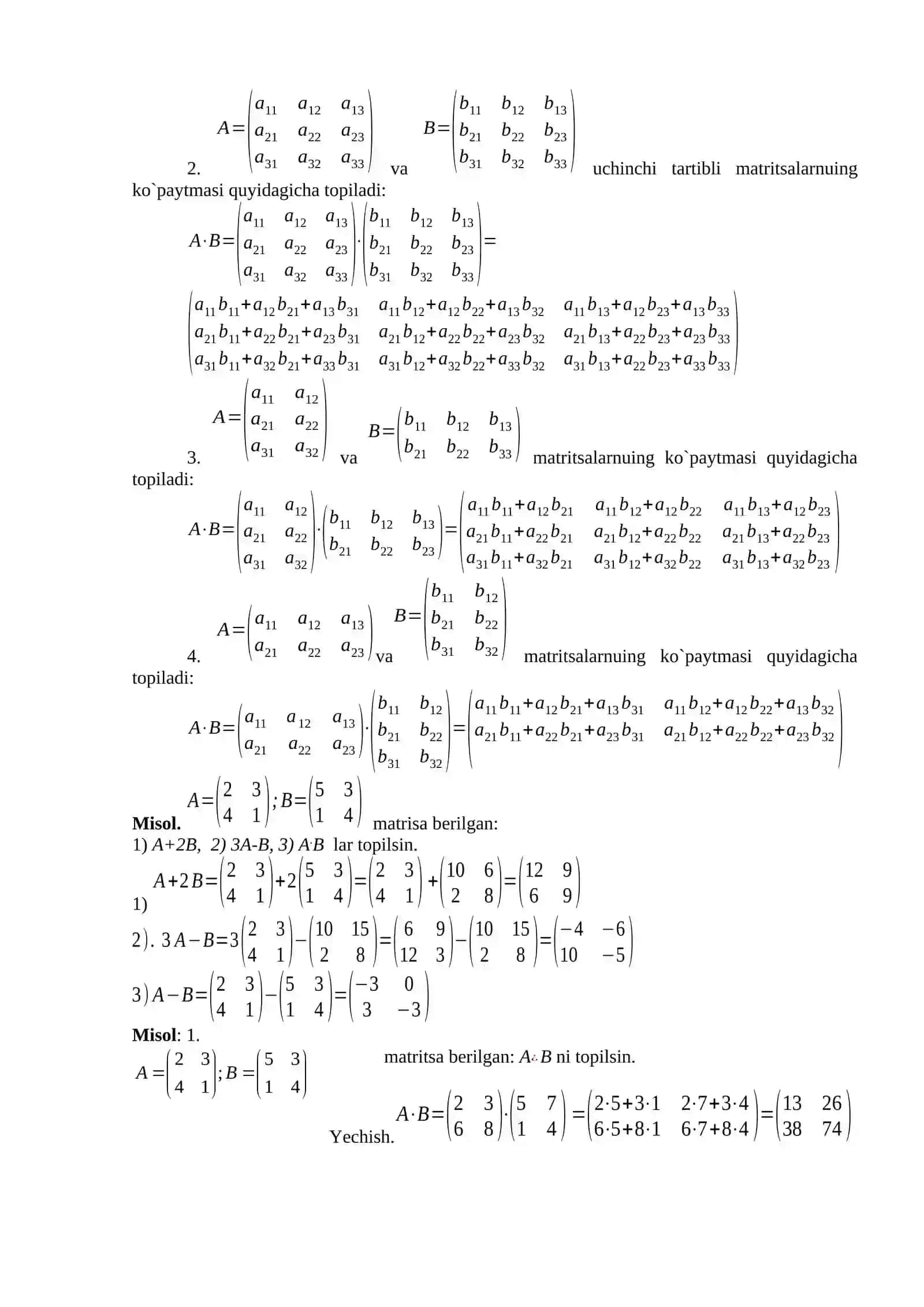 Matritsalar 2
