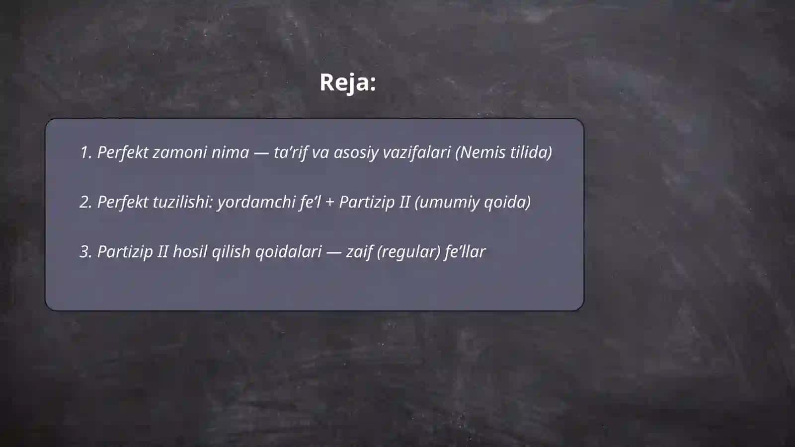 Perfekt zamoni 2