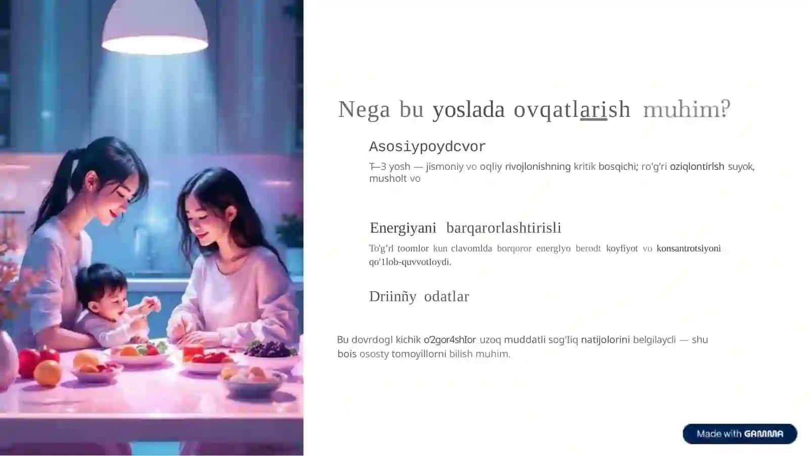 1 yoshdan 3 yoshgacha bo'lgan bolalar ovqatlanishi 2