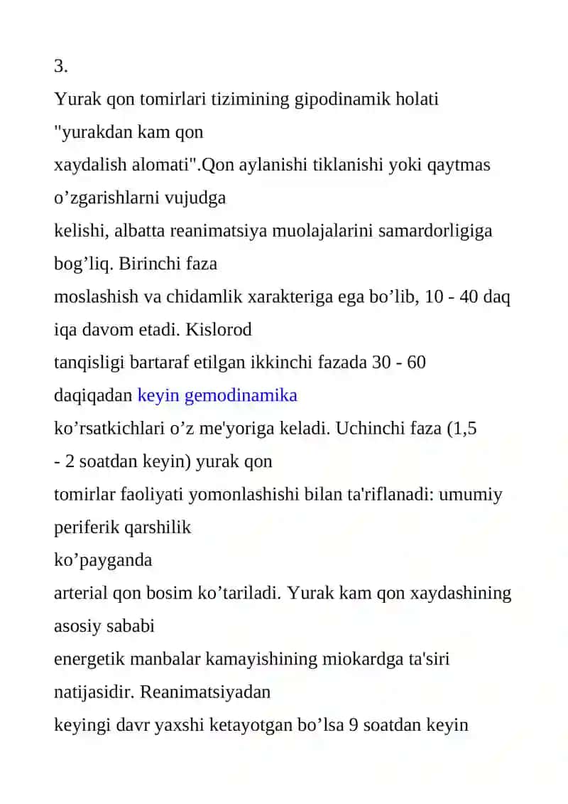 Postreanimatsion kasallikvareanimatsiyadan keyingidavridaintensivterapiya xususiyatlari 2