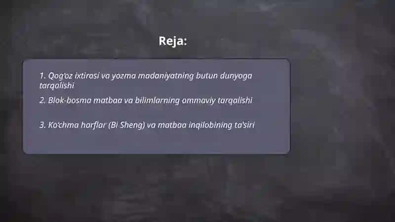 Xitoyning qadimiy ixtirolari va ularning dunyoga ta'siri haqida 2