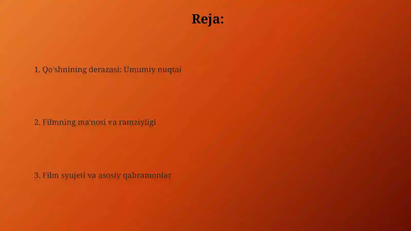 Qo'shnining derazasi: Umumiy nuqtai 2