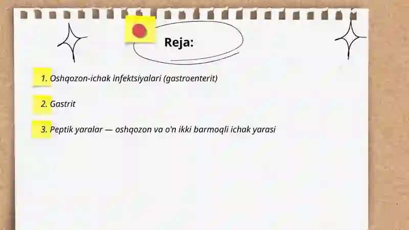 Ovqat hazm qilish tizimi kasalliklar 2