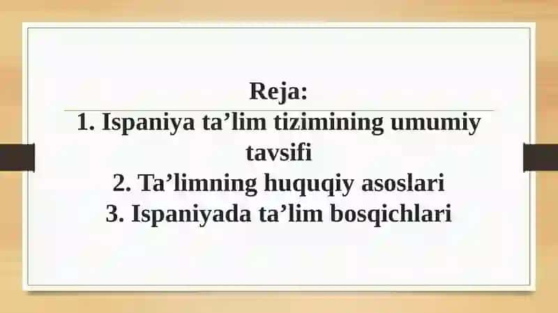 Ispaniya ta’lim tizimi 2