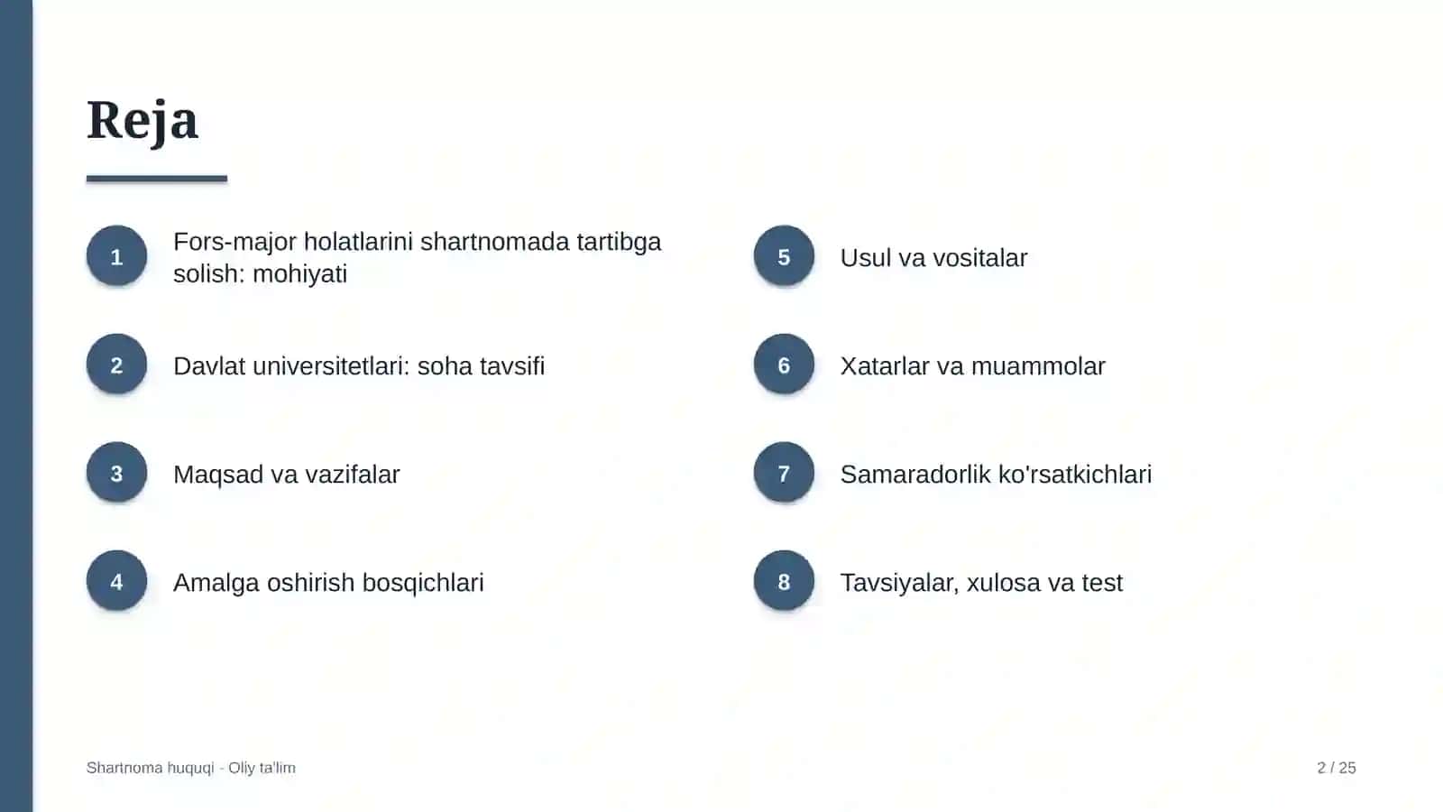 davlat universitetlarida fors major holatlarini shartnomada tartibga solish 7368 2