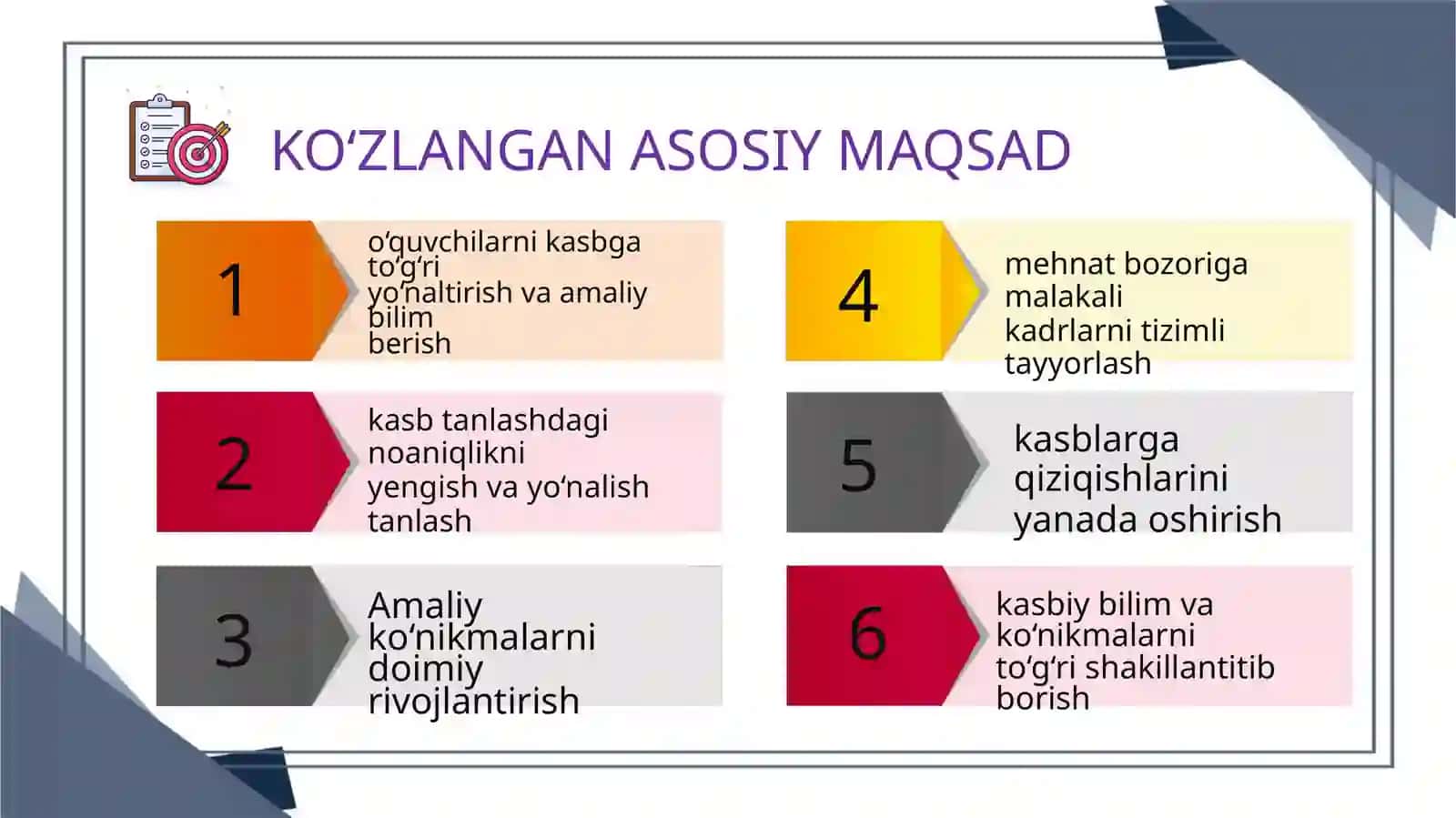 KELAJAK MARKAZLARI BILAN HAMKORLIK SAMARADORLIGINI OSHIRISH 2