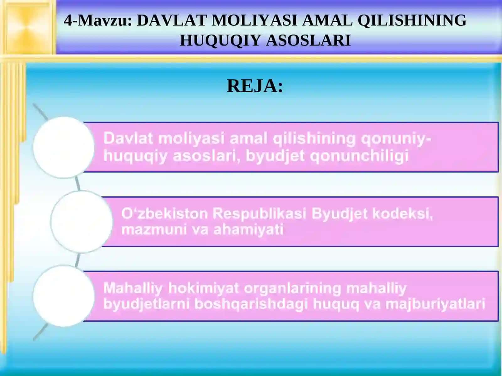 DAVLAT MOLIYASI AMAL QILISHINING HUQUQIY ASOSLARI 2