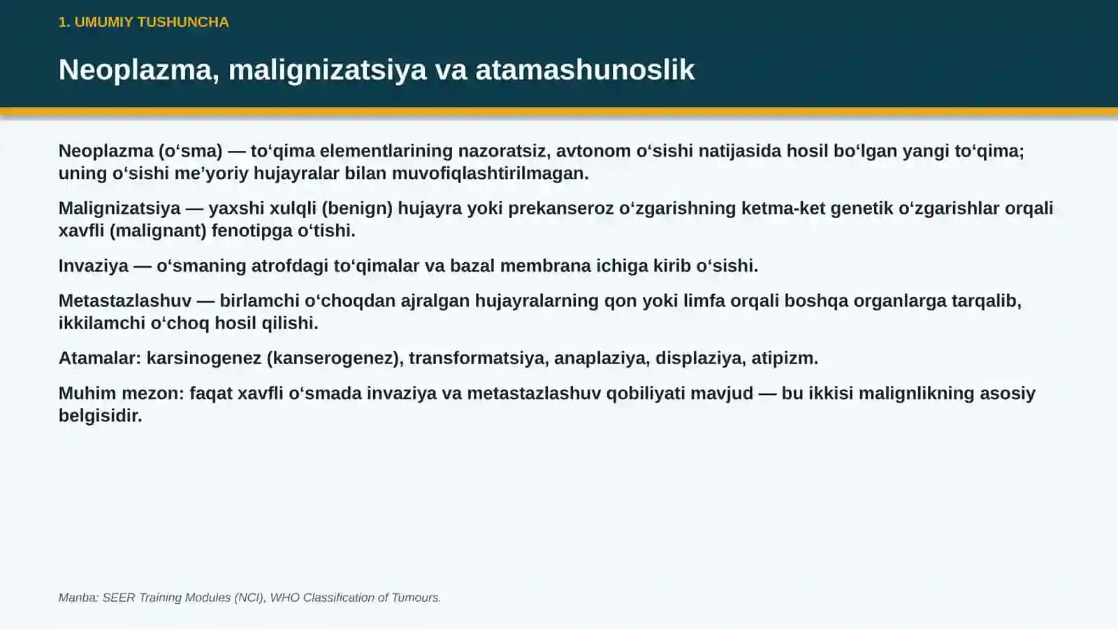 MALIGNIZATSIYALASHGAN NEOPLAZMALAR 2