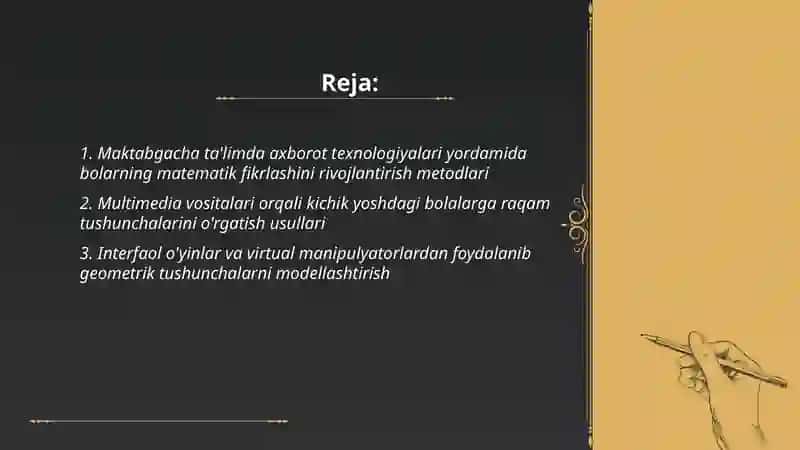 Maktabgacha ta'lim tashkilotlarida talim jaragonlarini rivojlantirish metodlari 2